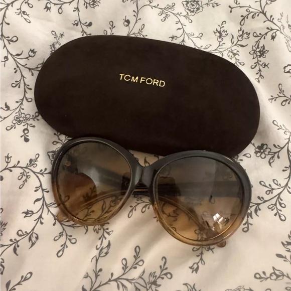 Tom Ford Marcella (FT 0080) Women's Black and Brown Sunglasses